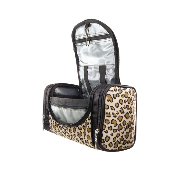 Hanging Travel Cosmetic Makeup Bag Leopard Print - Picture 2 of 6